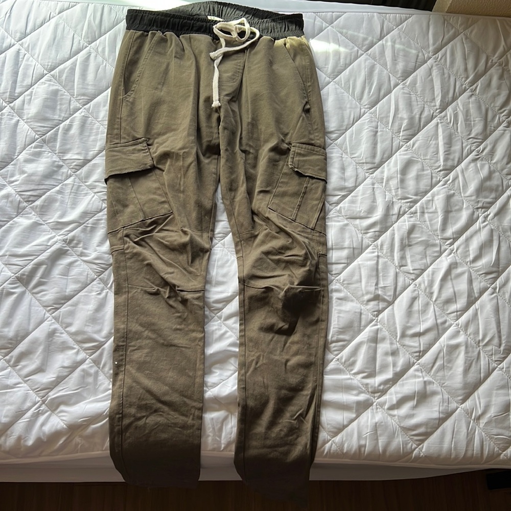MNML Slim Cargo Pants Olive - Size M